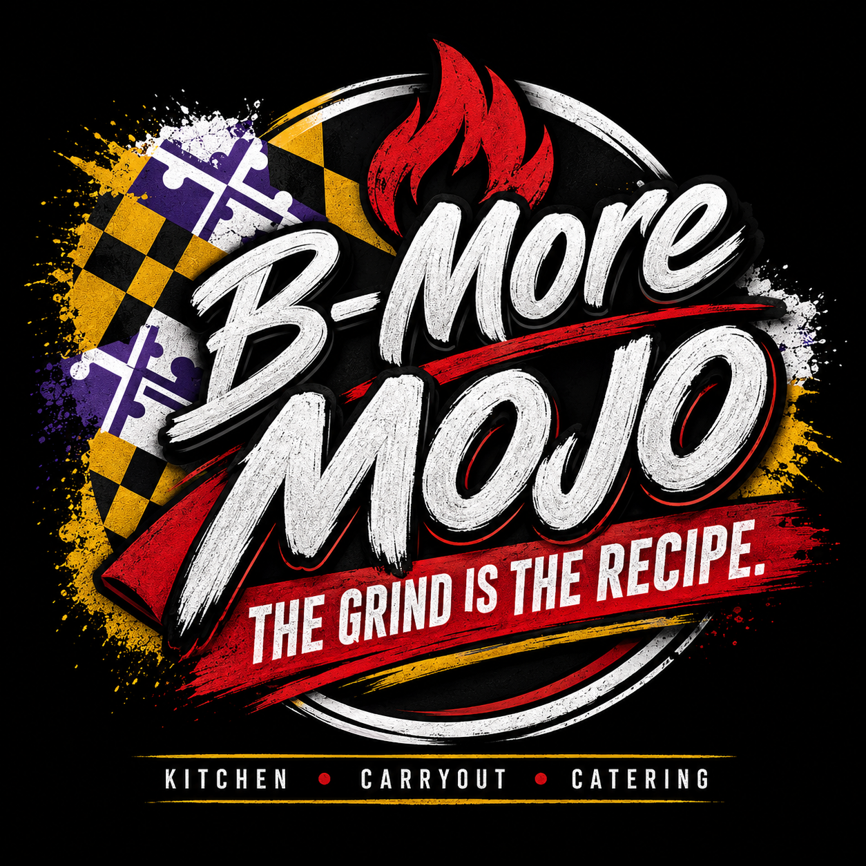 B-More Mojo logo with Maryland flag accents