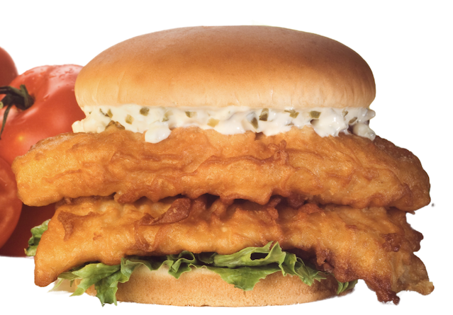 B-More Mojo fried fish sandwich with Chesapeake sauce